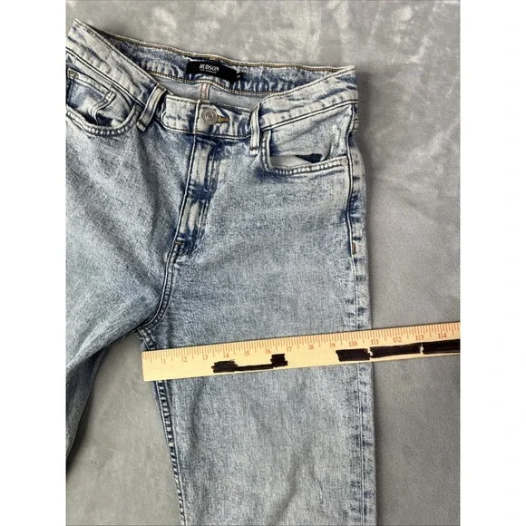 Hudson Jeans Womens 29 Blue Fray Light Wash Denim High Rise Distressed - Picture 8 of 12